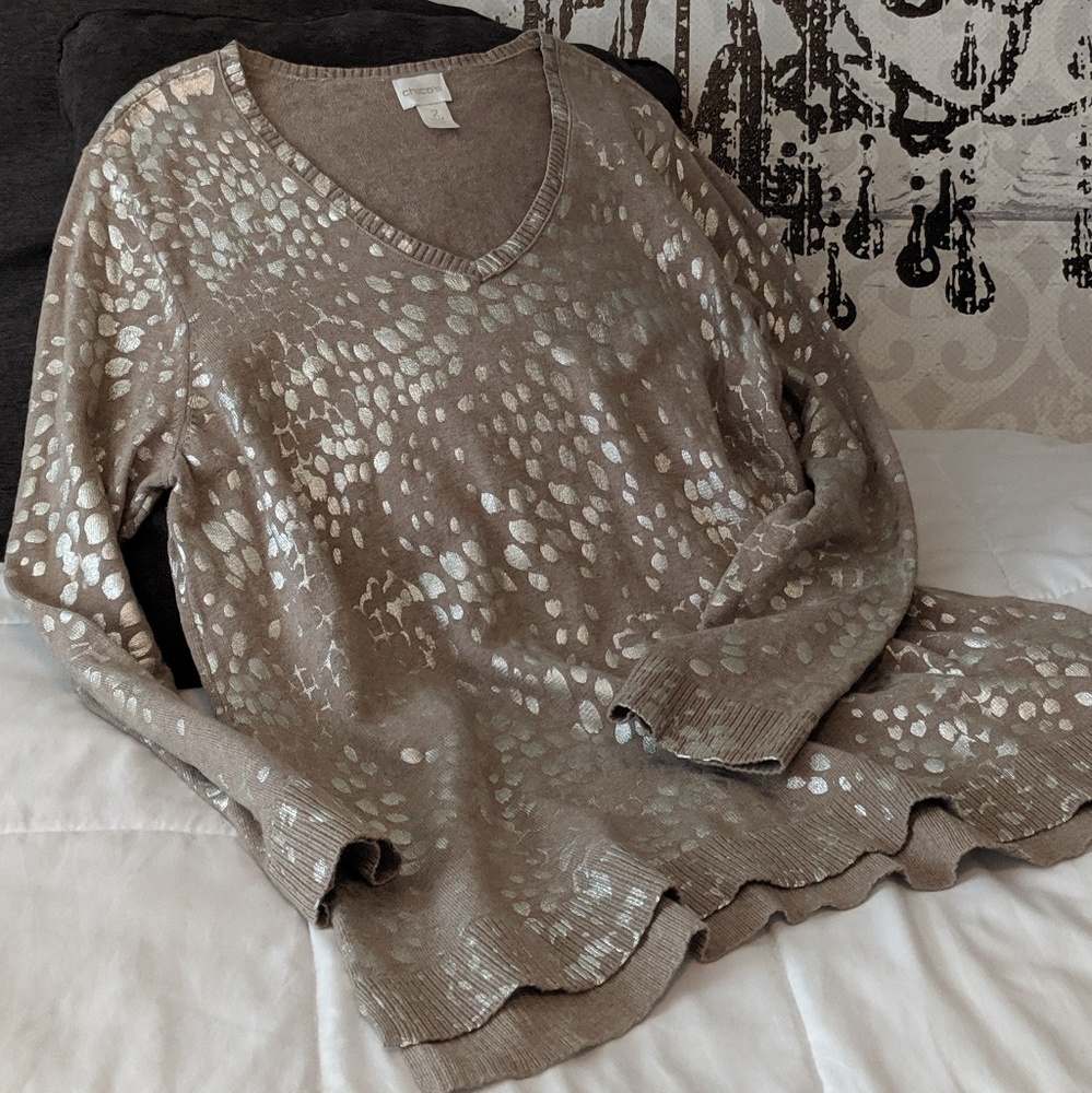 Gorgeous Chico's Print Sweater